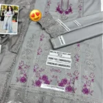 Mushq Style Airjet Lawn Embroidered 3 Piece Suit Grey view 6
