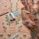 Elegant Pink Chikankari Embroidered Kurta Set with Dupatta view 3