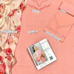 Peach Embroidered Lawn 3 Piece Suit view 3
