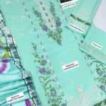 Elegant Light Blue Embroidered Kurta Set 3 Piece Suit for Women view 5