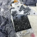 Elegant Black Printed Lawn 3 Piece Suit for Women view 2